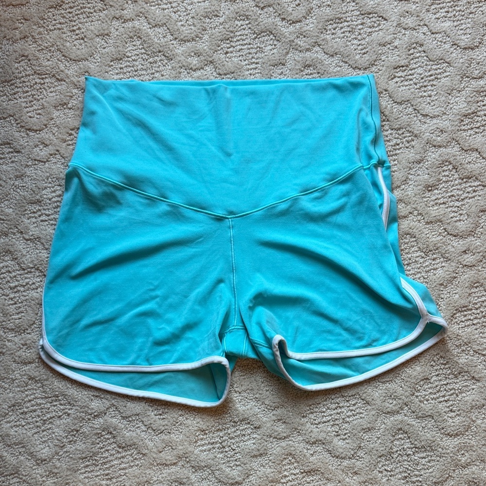 Aerie Aqua Athletic Spandex Shorts